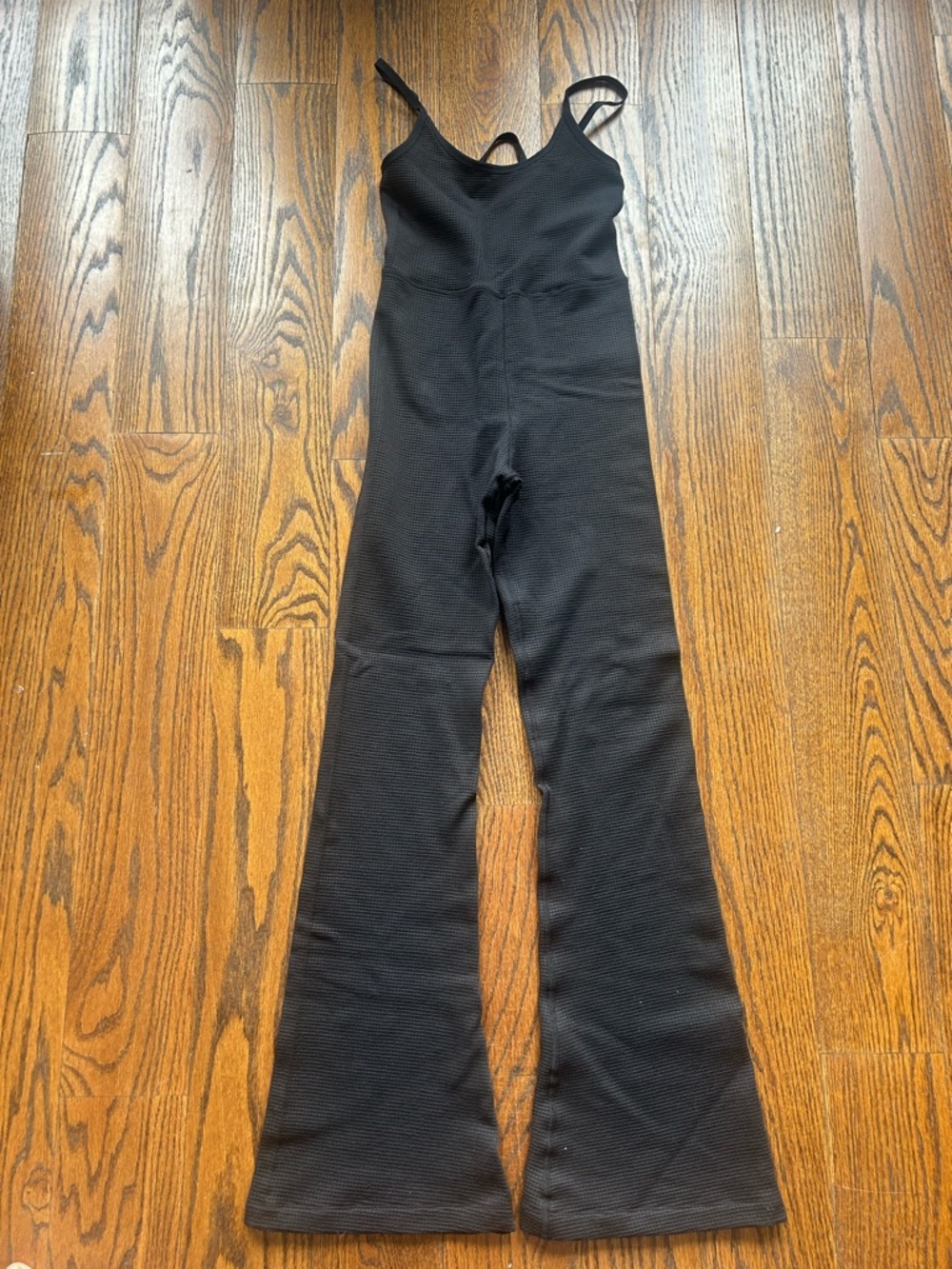 American Eagle Black Flared Jumpsuit - size Small
